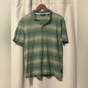 Ted Baker London Green Striped Polo Shirt